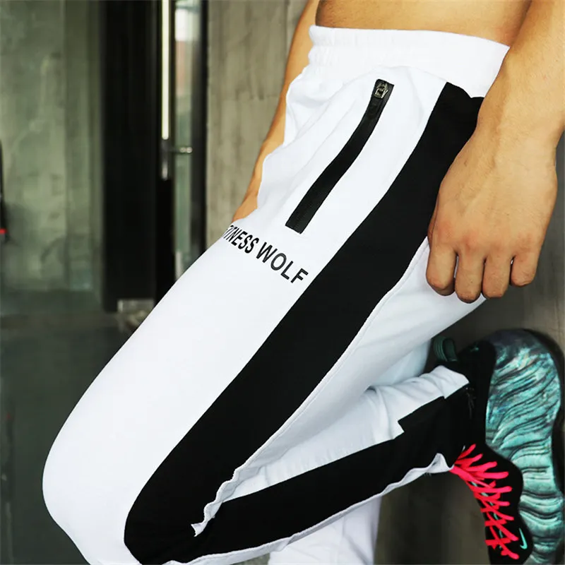 

Autumn Gym Training Pants Men Joggers Sports Running Pants Basketball Sweatpants With Zipper Pockets Jogging Pants Men Trousers