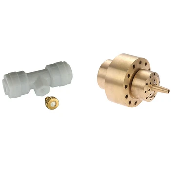

1 Set Misting Nozzles Kit System Misting Nozzles & 1 Pcs 2-Layer Column Water Fountain Nozzle Sprinkler Spray Head