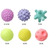 6pcs Textured Multi Ball Set Develop baby's Tactile Senses Toy Baby Touch Hand Ball Toys Baby Training Ball Massage Soft Ball 3