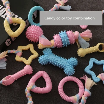 

1pcs Pet Dog Toy Chew Squeaky Rubber Toys Vocal Molar Rubber Toy Funny Nipple Ball for Cat Puppy Baby Dogs Interactive Training