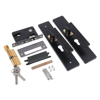 

Aluminum Alloy Door Lock Continental Minimalist Mute Cylinder Security Interior