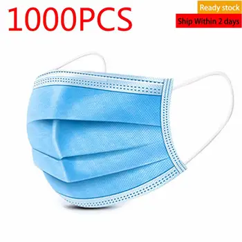 

1000PCS Fast Delivery! Non Woven Disposable Face Mask 3 Layers Face Masks Ear Loop Mouth Mask Masque Mascarillas