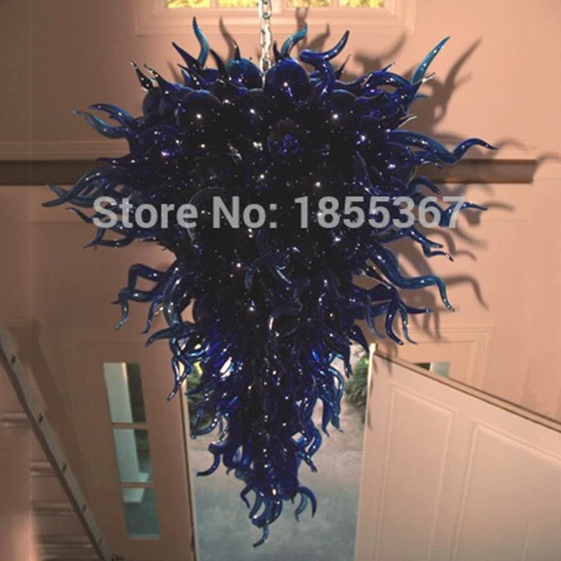 

Free Shipping Pretty Modern Blue Vintage Lamp Blown Glass Lighting Fixtures