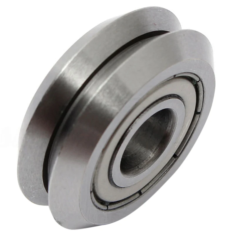 

W1 Deep V Groove W-rail Guide Line Track Pulley Rollers Ball Bearings SteelModel:W1