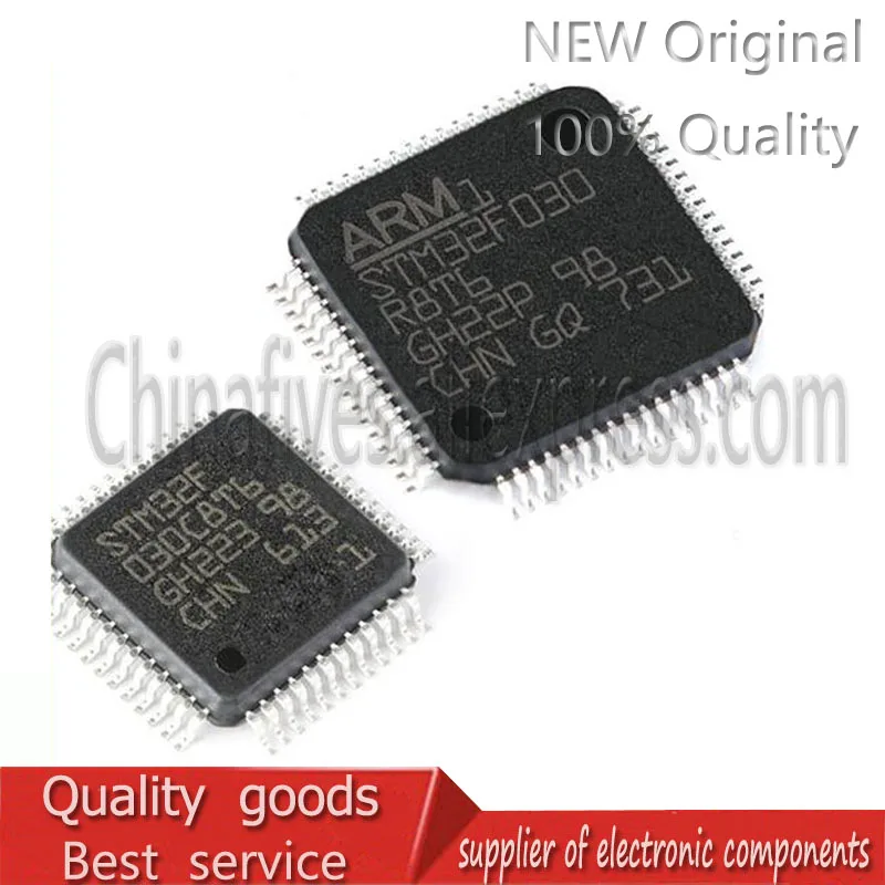 5 PCS microcontroller chip STM32F030C8T6 STM32F030 LQFP48 packaging new and original