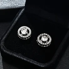 Модный корейский стиль Для женщин леди Изысканный Украшенные стразами Корона серьги-гвоздики, Элегантные ювелирные серьги для Для женщин подарок