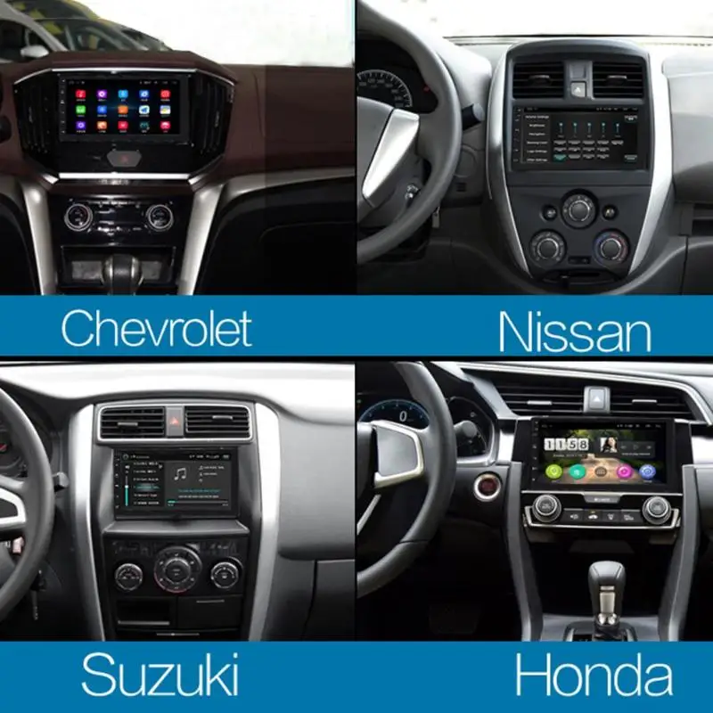 2 DIN 7" HD Touch Screen Android 8.1 1G+16G Car Stereo bluetooth 4.0 WIFI 12V FM Radio GPS Navigation MP5 Multi-Media Player