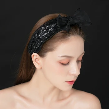 

Fashion Women Girls Summer Fashion bow Hair Bands Headbands party Bandanas Sequins HairBands Hair Accessories