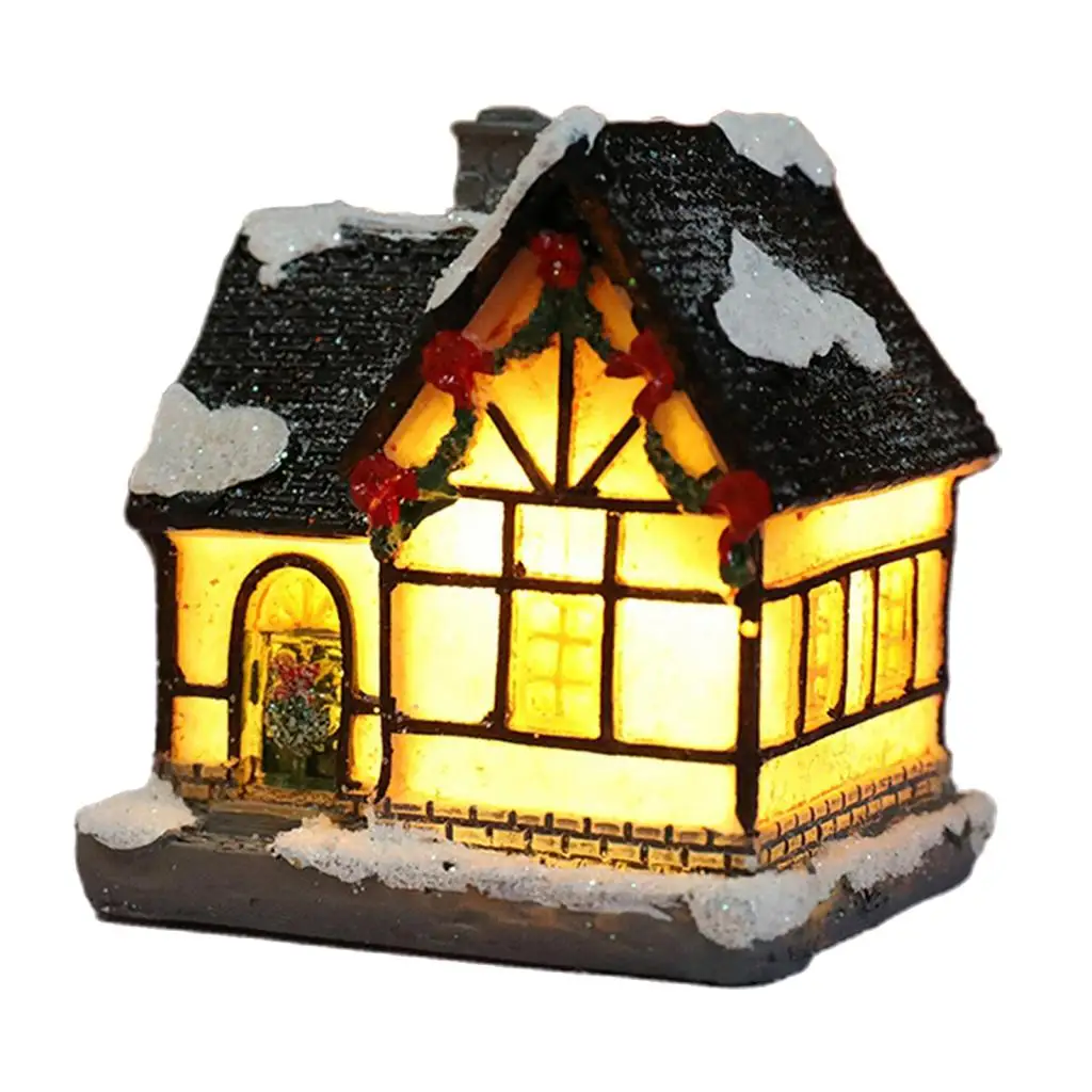 Christmas Led Light Village House Miniature Merry Christmas Decorations For Home Cristmas Ornaments Xmas Gift New Year Christmas Led Light Village House Miniature Merry Christmas Decorations For Home Cristmas Ornaments Xmas Gift New Year