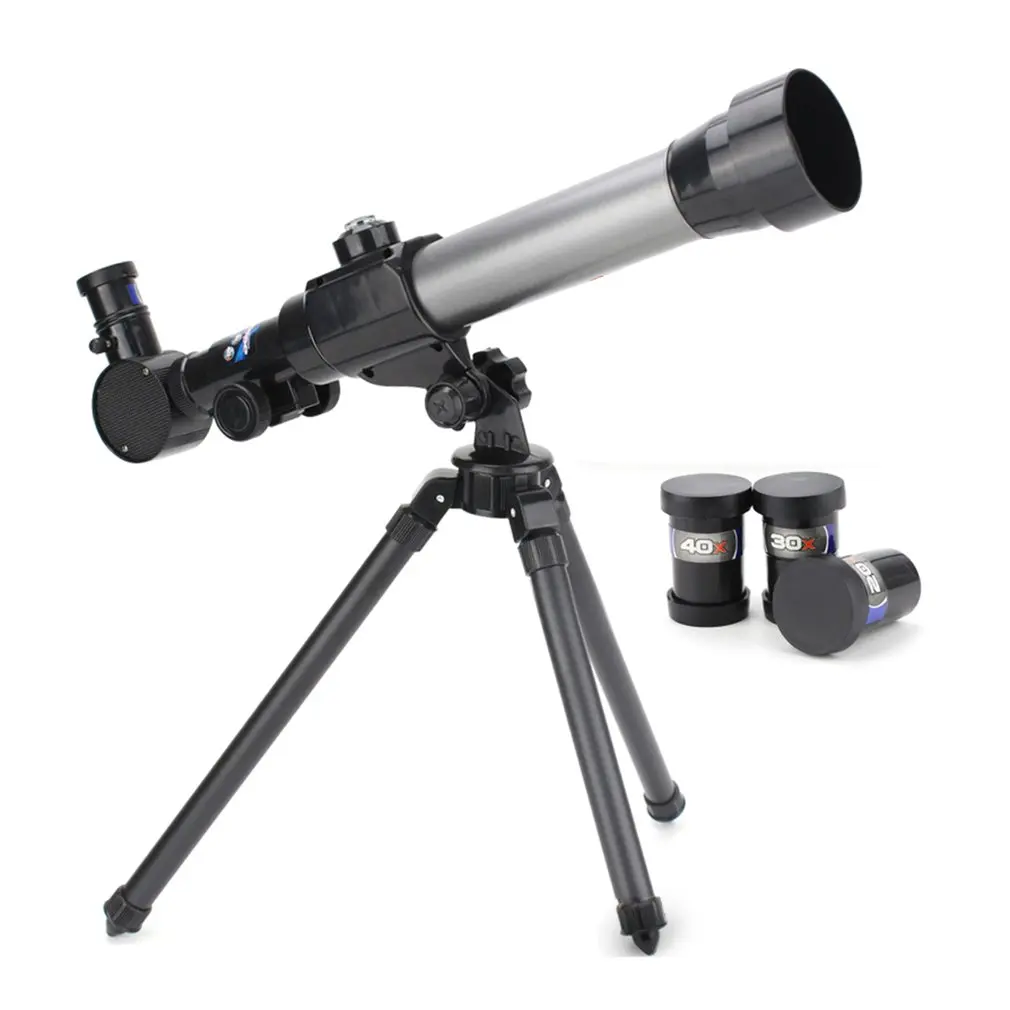

INS Refractive Astronomic Telescope with Tripod Adjustable Lever 40X Zoom Refractor Monocular Scope Educational Toy for Kids New