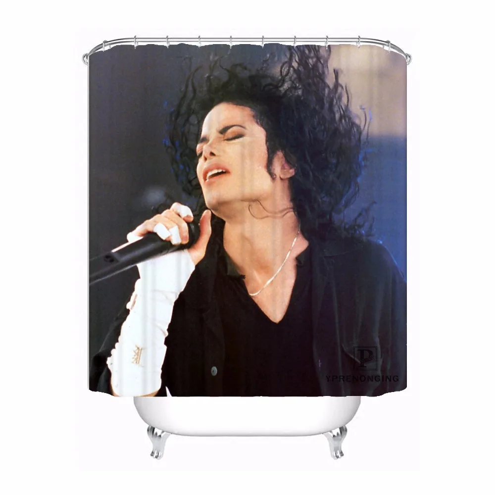 

Custom Michael Jackson Waterproof Shower Curtain Home Bath Bathroom s Hooks Polyester Fabric Multi Sizes#0421-sohu-28