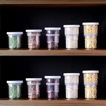 

Vacuum Retractable Compression Food Crisper Grain Food Silicone with Dust Storage Supply Lid Proof insect Jar Container Kit A1Y5