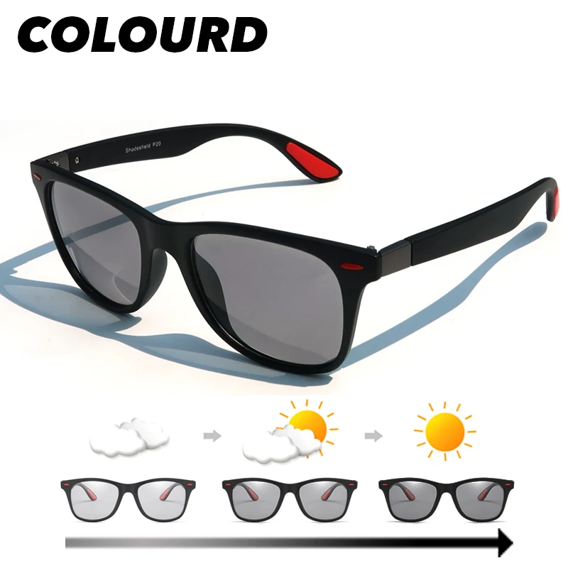 

COLOURD Photochromic Square Sunglasses 2020 New Arrival Men Polarized Color Change Matte Black Classic Sun Glasses Women Chameleon Shades
