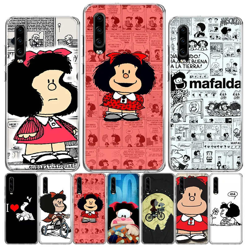 Mafalda Phone Case For Huawei P50 Pro P40 P30 Lite P20 P10 Coque Mate 10 Lite 20 30 Pro 40 Cover Capa Shell