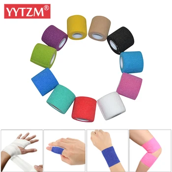 6 Stuk Kleurrijke Atletische Wrap Tape Zelfklevende Bandagem Kniebandage Elastica Sport Tape Protector Knie Vinger Enkel Palm