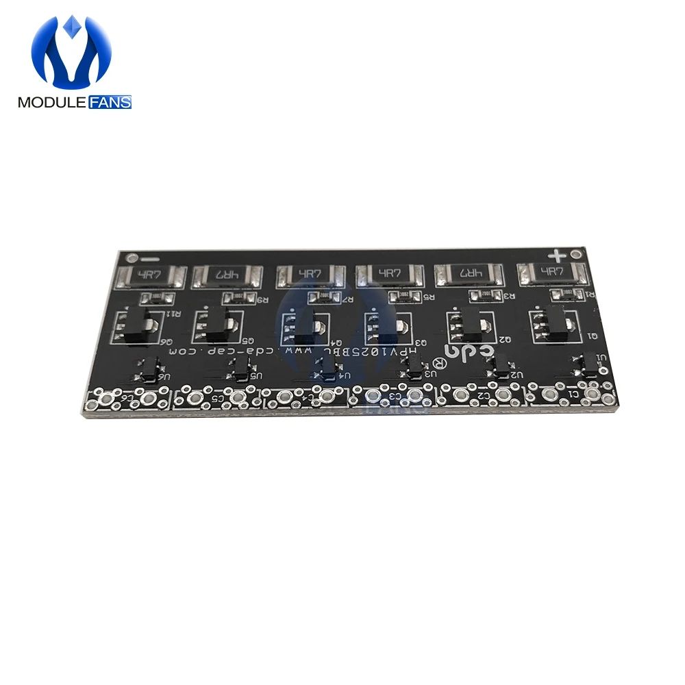 

6PCS Single Row Super Farad Capacitor Balancing Protection Board Capacitor 2.5V -2.7V 1F -10F Protection Board