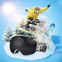 Лыжные очки двойные противотуманные и анти-УФ взрослые сферические двухслойные лыжные очки для лыжников мужские и женские зимние сноубордические очки 9,23