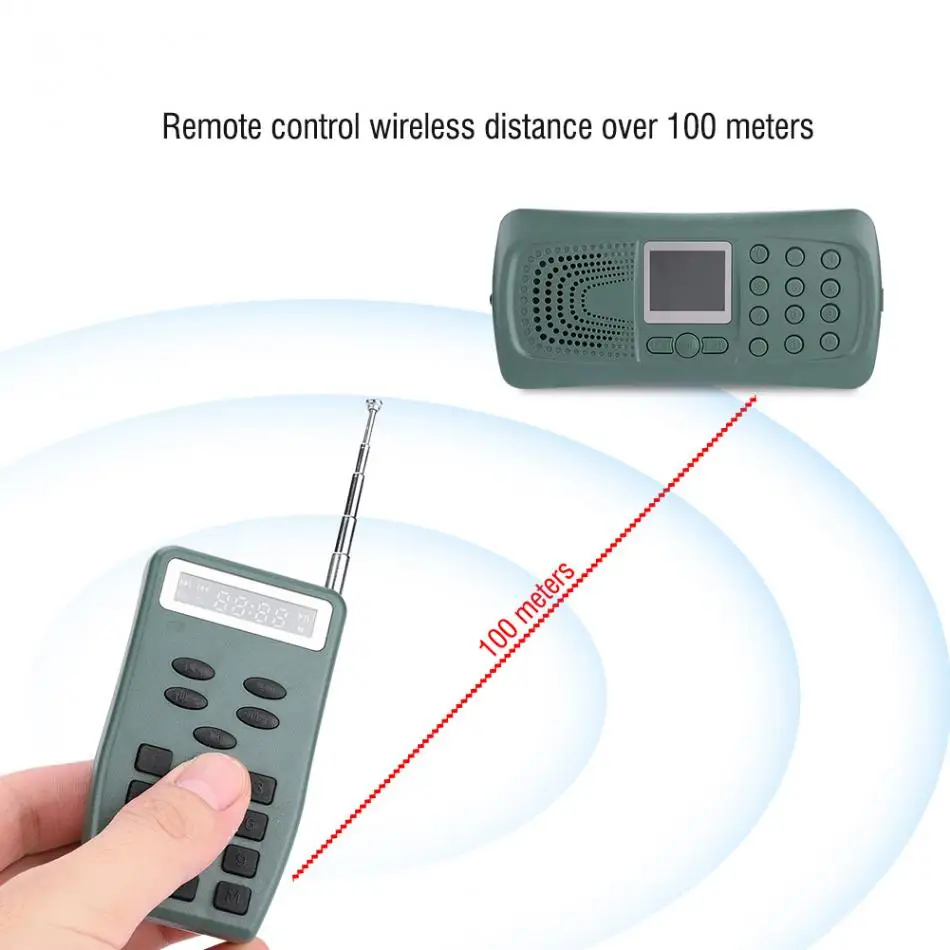 CP-387 10 Вт 120dB электронный Охота Птица абонент 100MRemote Управление приманка для охоты на птиц абонент громкий Динамик с переносной чехол