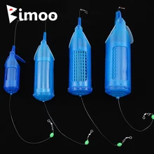 Bimoo синяя пластиковая приманка клетка для соленой воды рыболовная приманка-Фидер дозатор сумки с шарнирным соединителем лодка/рок рыболовные снасти