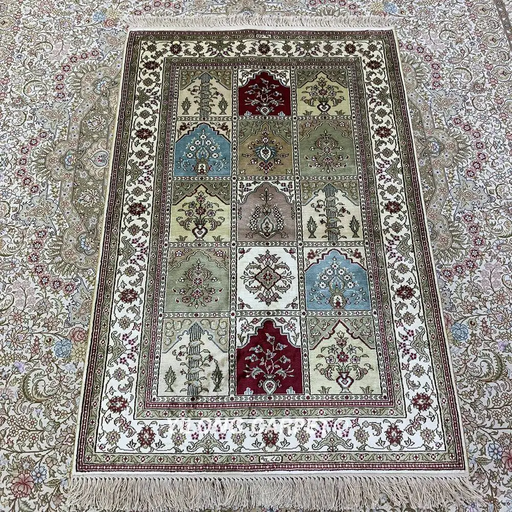Yilong 2,5 'x4' ручной узлом Шелковый персидский сад дизайн традиционные ковры(HF189B