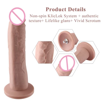 Hismith 26cm Vibrating Dildo with 3 Speeds 4 Modes with KlicLok Connector Slight Curved Silicone Dong Amazing Series long dildo 3