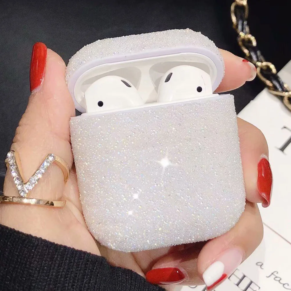 Полный Блестящий Защитный чехол, совместимый с Apple AirPods 1st 2nd зарядный чехол JLRJ88 - Цвет: Белый