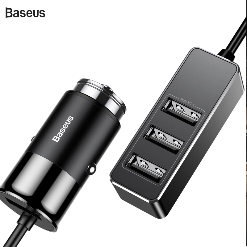 Baseus 5V 5.5A быстрое автомобильное зарядное устройство 4 usb порта выход для iPhone iPad samsung планшета мобильного телефона автомобильное USB зарядное устройство адаптер зарядки