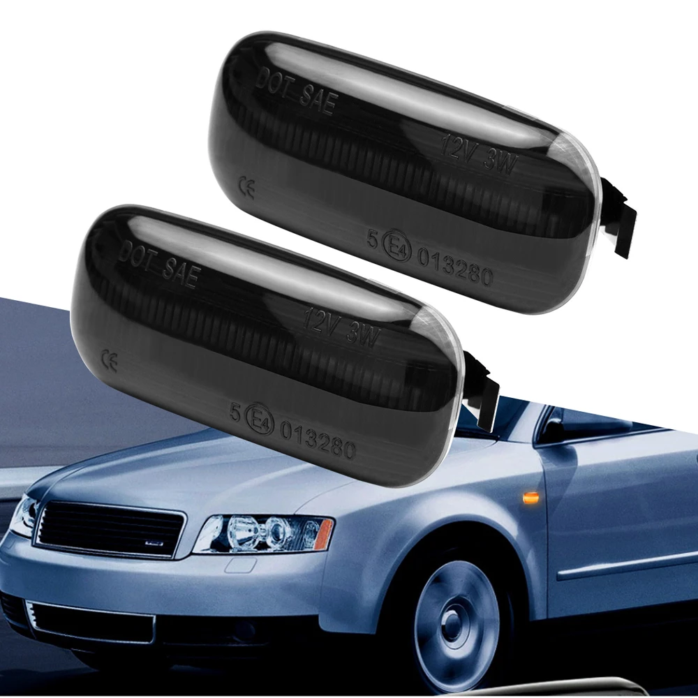 

2x Turn Signal Light For Audi A4 S4 RS4 A6 S6 RS6 C5 C7 A3 S3 8P B6 B7 B8 Led Dynamic Side Marker Light Sequential Blinker Light