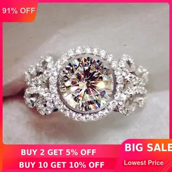 

choucong Brand Design Women Fashion Jewelry 5A Zircon Cz 925 Sterling silver Engagement Wedding Band Ring Sz 5-11