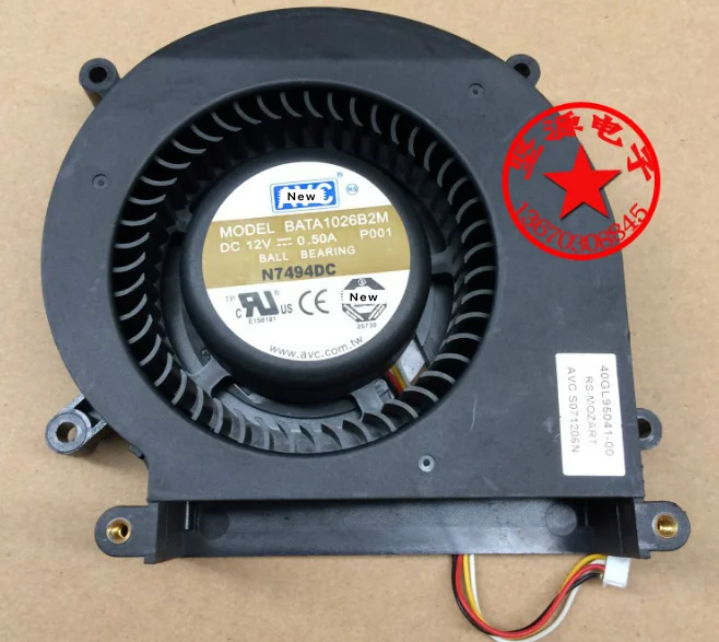 4 проводной охлаждающий вентилятор для сервера AVC BATA1026B2M P001 DC 12V 0.50A|Пульты ДУ| |