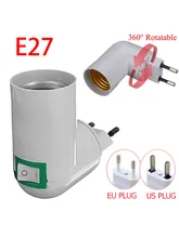  Adjustable E27 Lamp Bulb Bases Socket Holder 360 Degrees Bulb Adapter Plug Converter Adapter Light lighting EU US AdaptorR1 