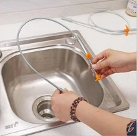 60cm Bathroom Hair Cleaner Bendable Drain Clog Dredge Tools Water Sink Cleaning Hook Sewer Dredging Spring Pipe Hair Remover 3