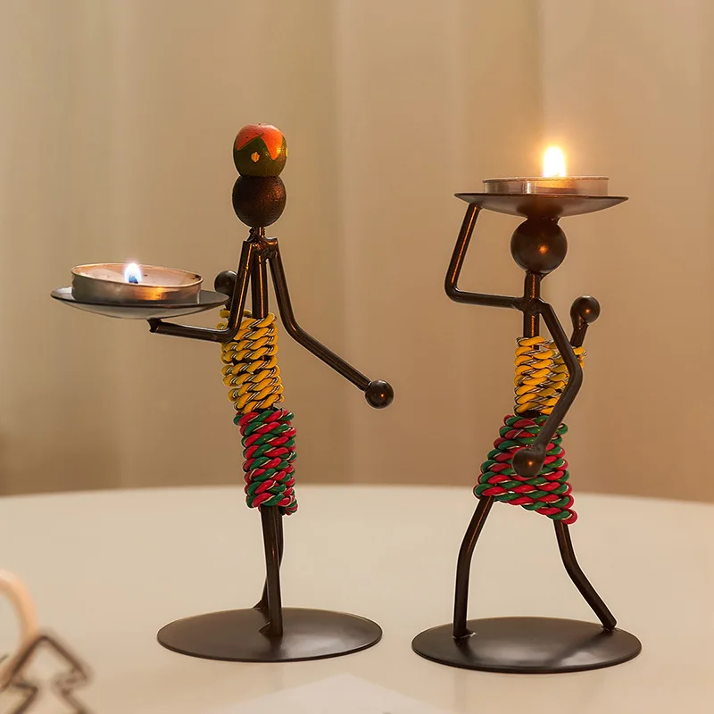 

European personality creative candle holder Nordic restaurant table setting jewelry music bar bar decoration small ornaments