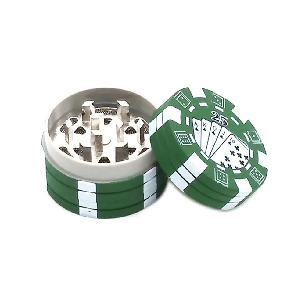 1 шт. 3 слоя измельчитель табака покерный чип стиль травы и сорняков курительная