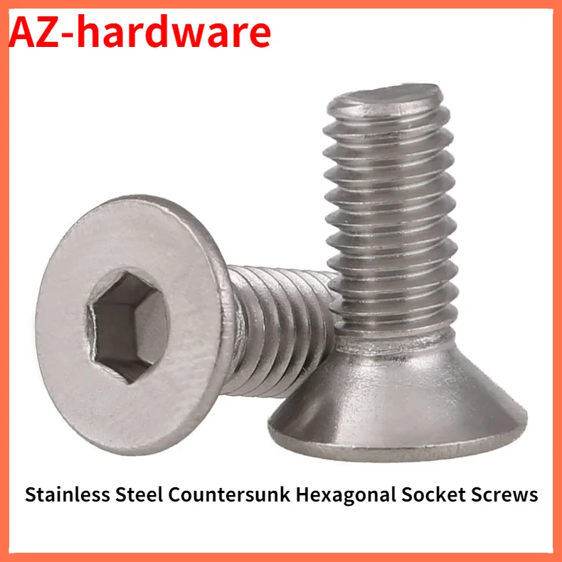 316 Stainless Steel Hex Socket Bolts Countersunk Flat Head Screws M3-M16
