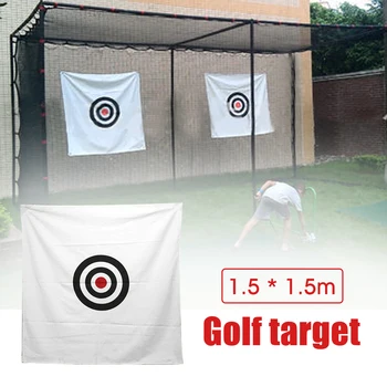 

1.5x1.5m Beginner White Golf Net Hitting Cage Indoor Outdoor With Target High Impact Foldable Portable Double Back Stop Adults
