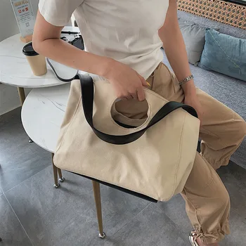 

Canvas Bag Shoulder Bag Women's 2020 Summer New Style Shoulder Bag Large Capacity Casual Fashion Handbag