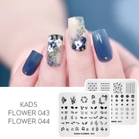 KADS Nail Stamping Plates Set Nail Art Templates Stamping Plate Flower Chinese Halloween ChristmasManicure Stencil Set 1