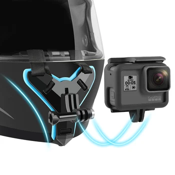 

Accessories For Gopro Hero 7 6 5 Motorcycle Helmet Front Chin Fixed Mount Bracket Adapter For Xiaomi Yi 4K Insta360 EKEN SJCAM