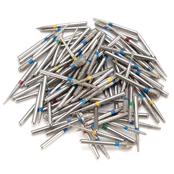 

100pcs/set Medium FG 1.6mm Dental Diamond Burs Drill Polishing Smoothing For High Speed Handpiece Whitening Tooth Tool