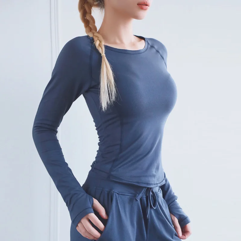 Женская спортивная рубашка с длинным рукавом для спортзала, йоги, безрукавка, сухая посадка, спортивная одежда для занятий спортом, эластичный Топ для тренировок, фитнеса, NCLAGEN