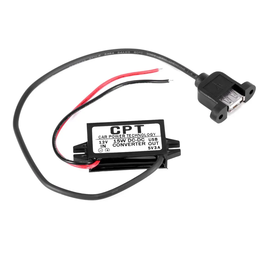 

DC Converter Module 12V To 5V 3A 15W USB Output Power Adapter