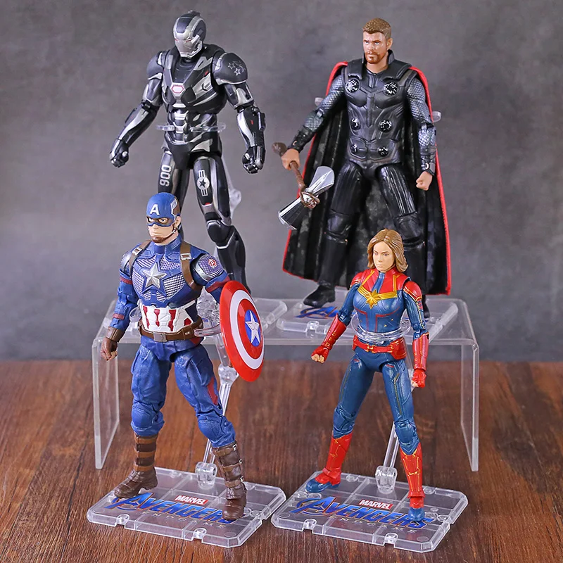 Мстители Endgame Капитан Америка Marvel Carol Danvers Тор военная машина 7 "фигурка Коллекционная модель игрушки