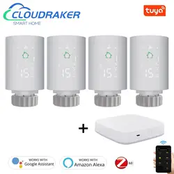 Tuya ZigBee 3.0 – actionneur de radiateur intelligent, vanne thermostatique Programmable, contrôleur de température, installation 2MQTT, fonctionne avec Alexa 