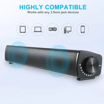 

10W Bluetooth Speakers Hifi Home Surround System Soundbar Stereo Wired and Wireless for PC desktop Theater TV Speaker Subwoofer