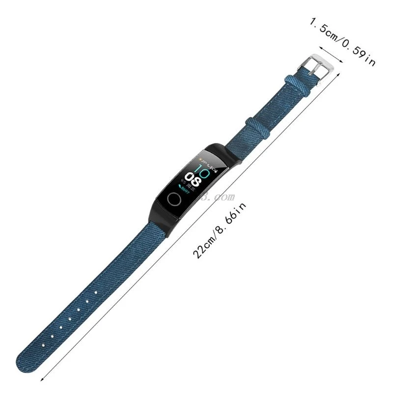 Джинсовый ремешок для часов из натуральной кожи сменный Huawei Honor Band 5/4 аксессуары