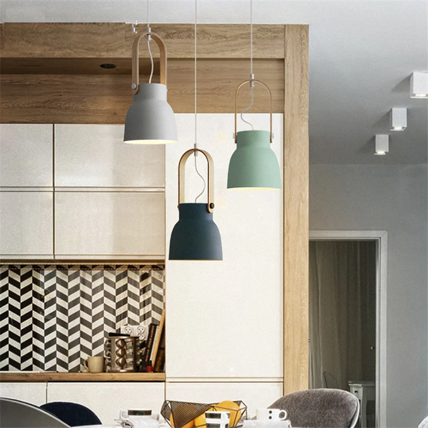  Nordic Loft LED Iron Pendant Light Modern Bedroom Simple Hanging Lamp for Dining Room Home Lighting - 4000161036976