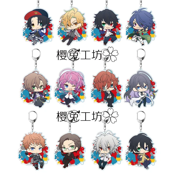 

Anime Division Rap Battle Hypnosis Mic DRB MC.B.B MC.M.B MC.L.B Keychain Cosplay Acrylic Figure Keyring Charms Xmas Gifts 6cm