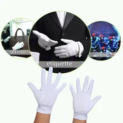 Белые перчатки волшебник Honor Guard защита рук полный палец мужчины женщины формальный смокинг этикет приём парад Рабочая страховка