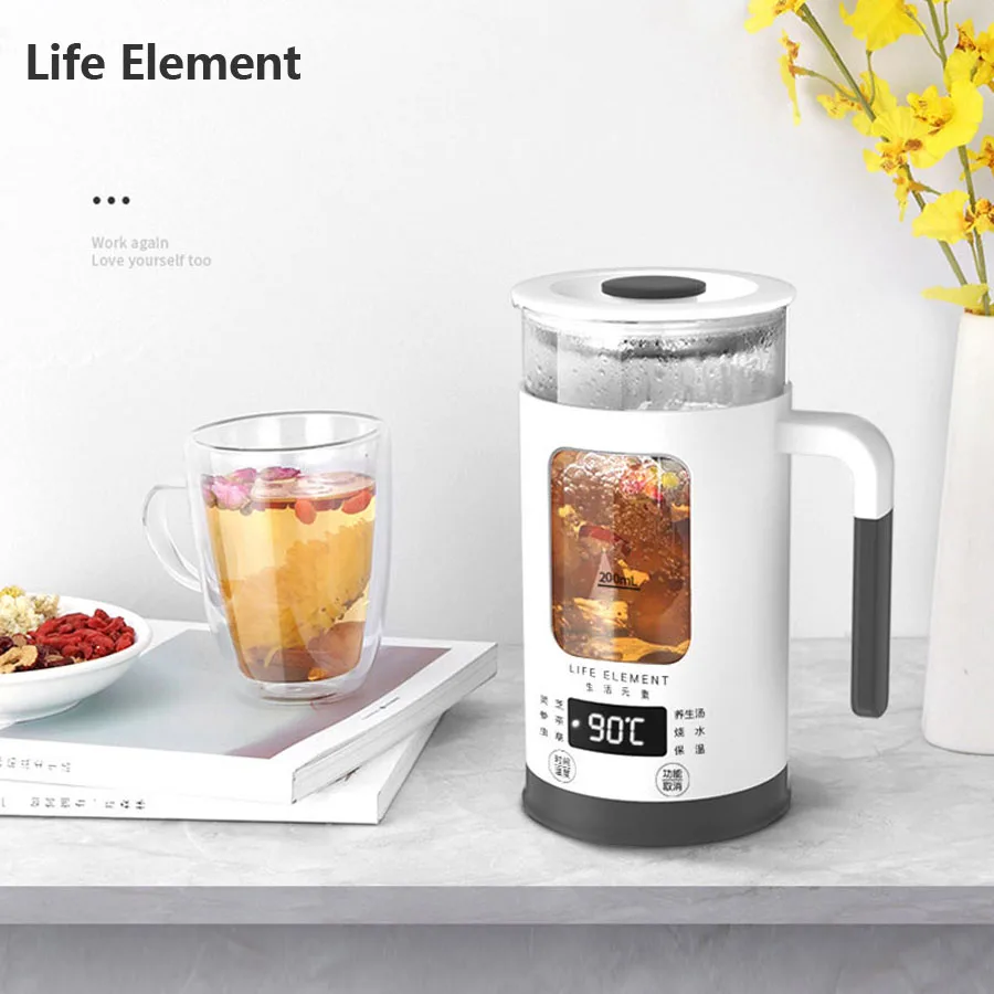 Life Element электрический чайник для поддержания здоровья из нержавеющей стали стеклянный вареный чайник Бутылка горячей воды теплый чайник 110 В 220 В